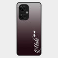 Customize Name Gradient Glass Case Cover Grey For Oneplus Nord Ce5 5G