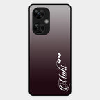 Customize Name Gradient Glass Case Cover Grey For Oneplus Nord Ce5 5G