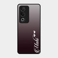 Customize Name Gradient Glass Case Cover Grey For Oppo A3 Pro 5G