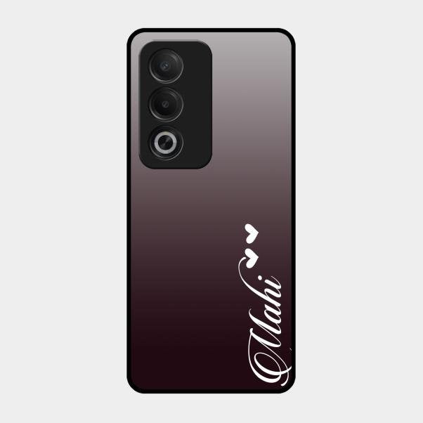 Customize Name Gradient Glass Case Cover Grey For Oppo A3 Pro 5G
