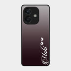 Customize Name Gradient Glass Case Cover Grey For Oppo A3X 5G
