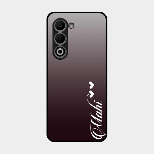 Customize Name Gradient Glass Case Cover Grey For Oppo A5 5G