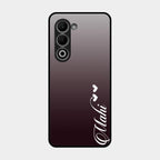 Customize Name Gradient Glass Case Cover Grey For Oppo A5 5G