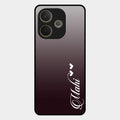 Customize Name Gradient Glass Case Cover Grey For Oppo A5 Pro 5G