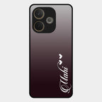 Customize Name Gradient Glass Case Cover Grey For Oppo A5 Pro 5G