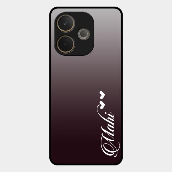 Customize Name Gradient Glass Case Cover Grey For Oppo A5 Pro 5G