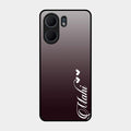 Customize Name Gradient Glass Case Cover Grey For Oppo A5X 4G