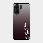 Customize Name Gradient Glass Case Cover Grey For Oppo A5X 4G