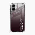 Customize Name Gradient Glass Case Cover Grey For Oppo A6X 5G