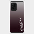 Customize Name Gradient Glass Case Cover Grey For Oppo F19 Pro Plus 5G