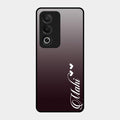 Customize Name Gradient Glass Case Cover Grey For Oppo K12X 5G