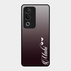Customize Name Gradient Glass Case Cover Grey For Oppo K12X 5G