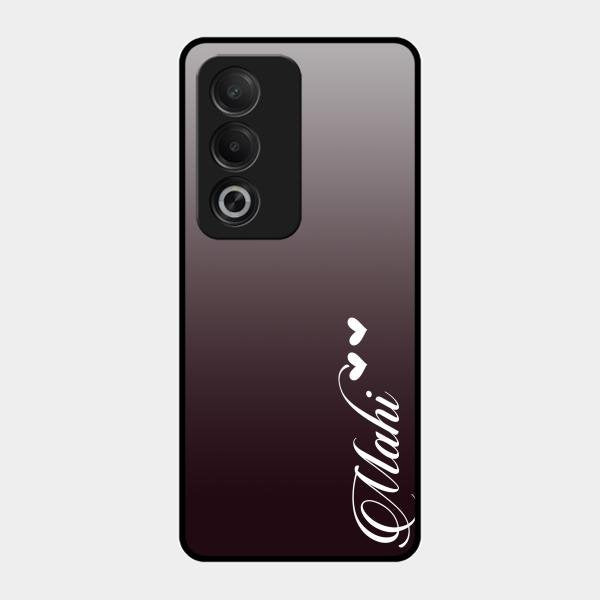Customize Name Gradient Glass Case Cover Grey For Oppo K12X 5G