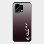 Customize Name Gradient Glass Case Cover Grey For Oppo K13 Turbo 5G
