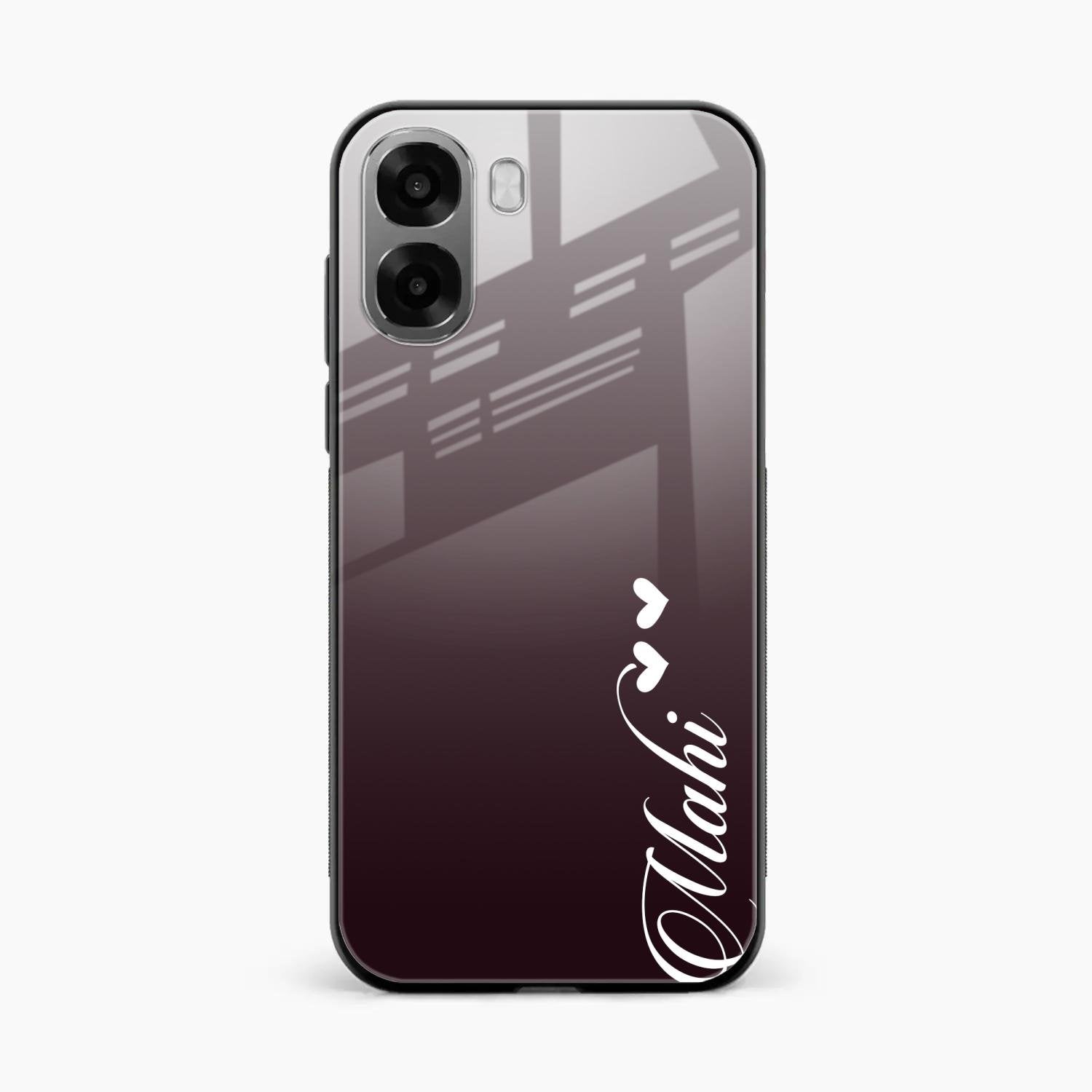 Customize Name Gradient Glass Case Cover Grey For Oppo K14x 5G