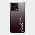 Customize Name Gradient Glass Case Cover Grey For Oppo Reno 14 5G
