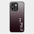 Customize Name Gradient Glass Case Cover Grey For Oppo Reno 14 Pro 5G