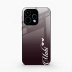 Customize Name Gradient Glass Case Cover Grey For Oppo Reno 15 5G