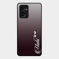 Customize Name Gradient Glass Case Cover Grey For Oppo Reno 7 5G