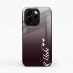 Customize Name Gradient Glass Case Cover Grey For Oppo Reno15 Pro 5G
