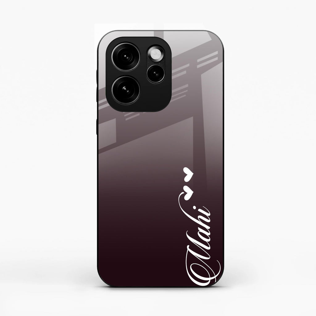 Customize Name Gradient Glass Case Cover Grey For Oppo Reno15 Pro Mini 5G