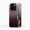 Customize Name Gradient Glass Case Cover Grey For Oppo Reno15 Pro Mini 5G