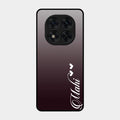 Customize Name Gradient Glass Case Cover Grey For Poco X7 5G