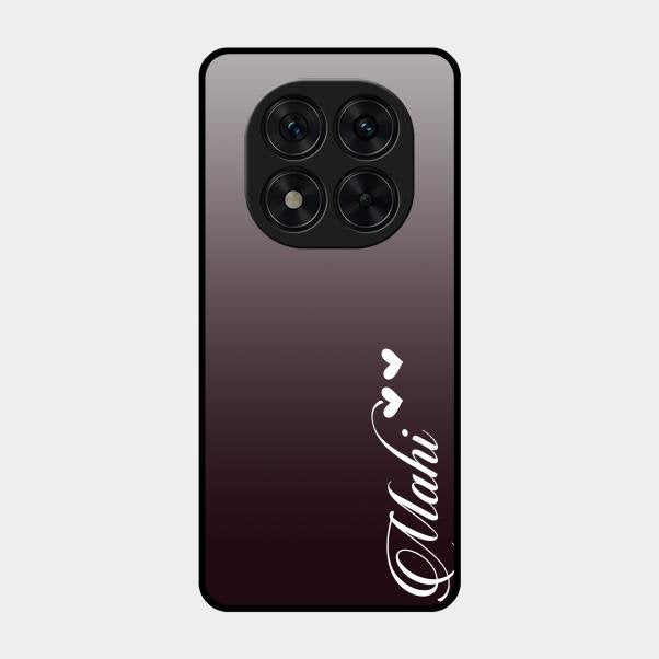 Customize Name Gradient Glass Case Cover Grey For Poco X7 5G