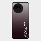 Customize Name Gradient Glass Case Cover Grey For Realme 11 5G