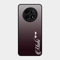 Customize Name Gradient Glass Case Cover Grey For Realme 12 5G