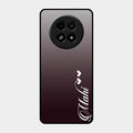 Customize Name Gradient Glass Case Cover Grey For Realme 13 5G