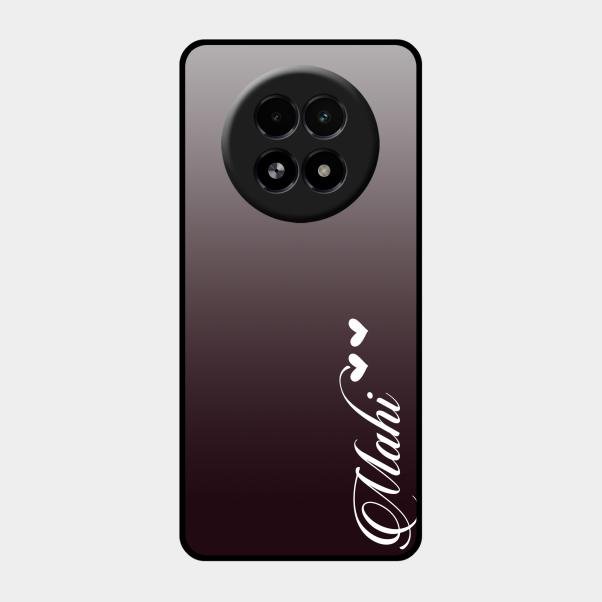 Customize Name Gradient Glass Case Cover Grey For Realme 13 5G