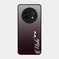 Customize Name Gradient Glass Case Cover Grey For Realme 13 Plus 5G