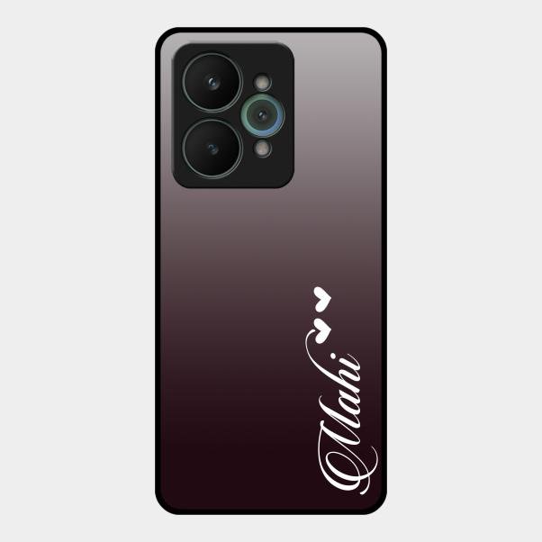 Customize Name Gradient Glass Case Cover Grey For Realme 15 5G