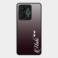 Customize Name Gradient Glass Case Cover Grey For Realme 15 5G