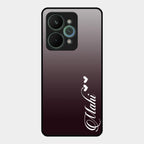 Customize Name Gradient Glass Case Cover Grey For Realme 15 Pro 5G