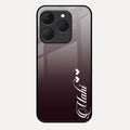 Customize Name Gradient Glass Case Cover Grey For Realme 15T 5G