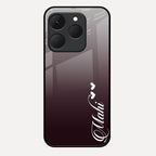 Customize Name Gradient Glass Case Cover Grey For Realme 15T 5G