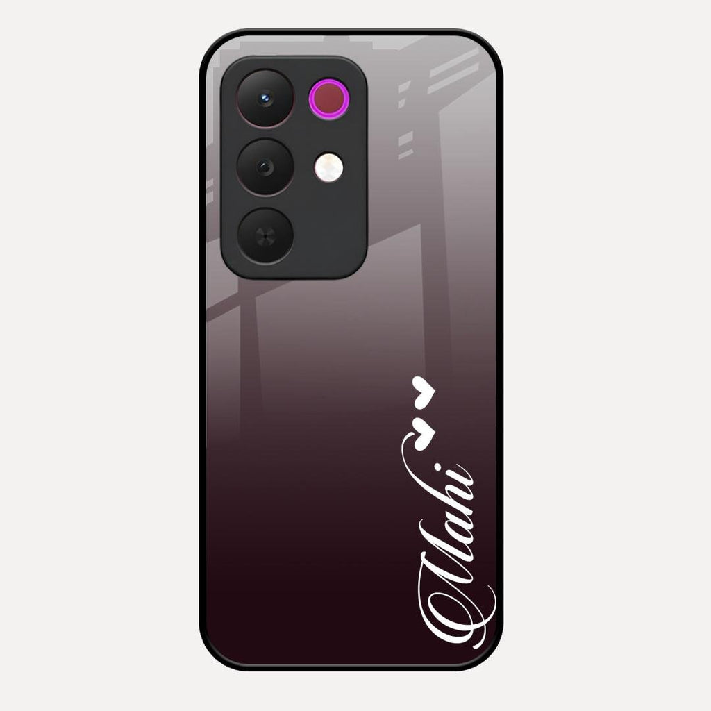 Customize Name Gradient Glass Case Cover Grey For Realme 15X 5G