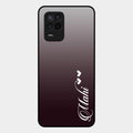 Customize Name Gradient Glass Case Cover Grey For Realme 9 5G