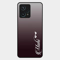 Customize Name Gradient Glass Case Cover Grey For Realme 9 Pro Plus 5G