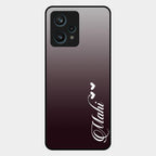 Customize Name Gradient Glass Case Cover Grey For Realme 9 Pro Plus 5G