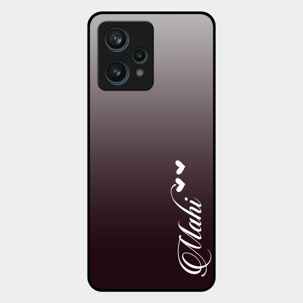 Customize Name Gradient Glass Case Cover Grey For Realme 9 Pro Plus 5G