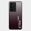 Customize Name Gradient Glass Case Cover Grey For Realme C75 5G