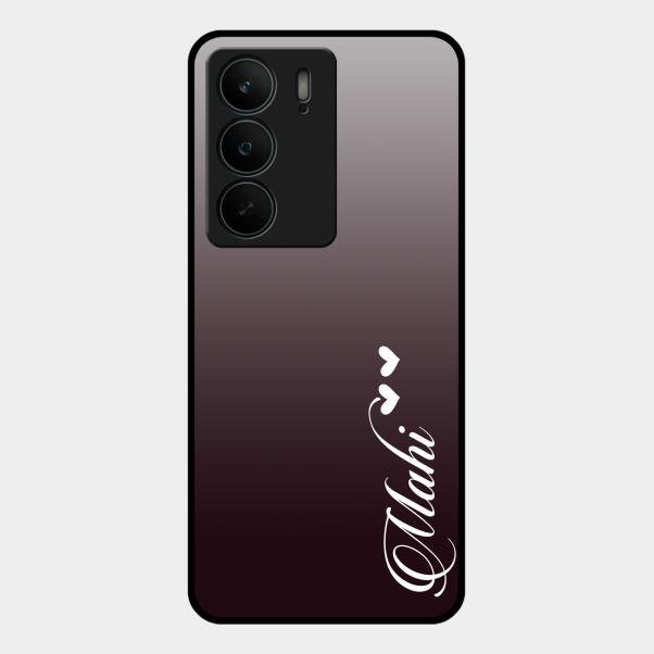 Customize Name Gradient Glass Case Cover Grey For Realme C75 5G