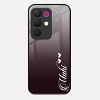 Customize Name Gradient Glass Case Cover Grey For Realme C85 5G