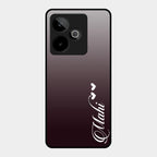 Customize Name Gradient Glass Case Cover Grey For Realme Gt 7 5G