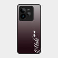 Customize Name Gradient Glass Case Cover Grey For Realme Gt 7 Pro