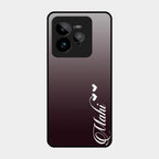 Customize Name Gradient Glass Case Cover Grey For Realme Gt 7 Pro