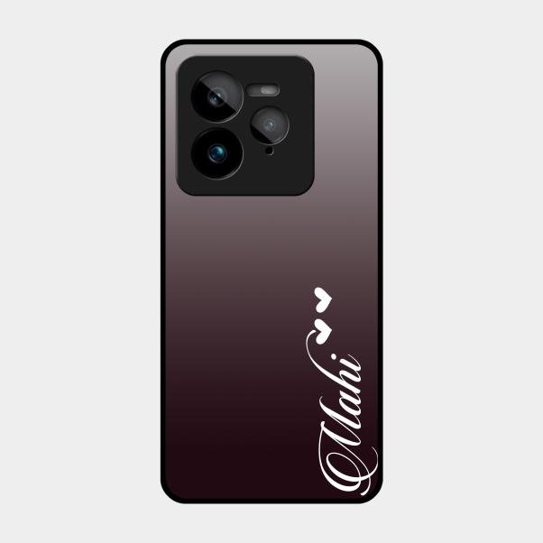 Customize Name Gradient Glass Case Cover Grey For Realme Gt 7 Pro